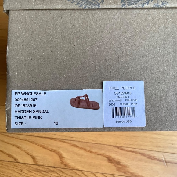 Free People Hadden Suede Slide Sandal Thistle Pink SZ 10 - Picture 13 of 13